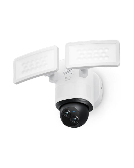 eufy Security Floodlight Camera E340 Wired360° Pan and Tilt24/7 RecordingDual-Band Wi-Fi 2000 LumensMotion-ActivatedDual CameraHomeBase 3 CompatibleLocal StorageNo Monthly Fee (Renewed)